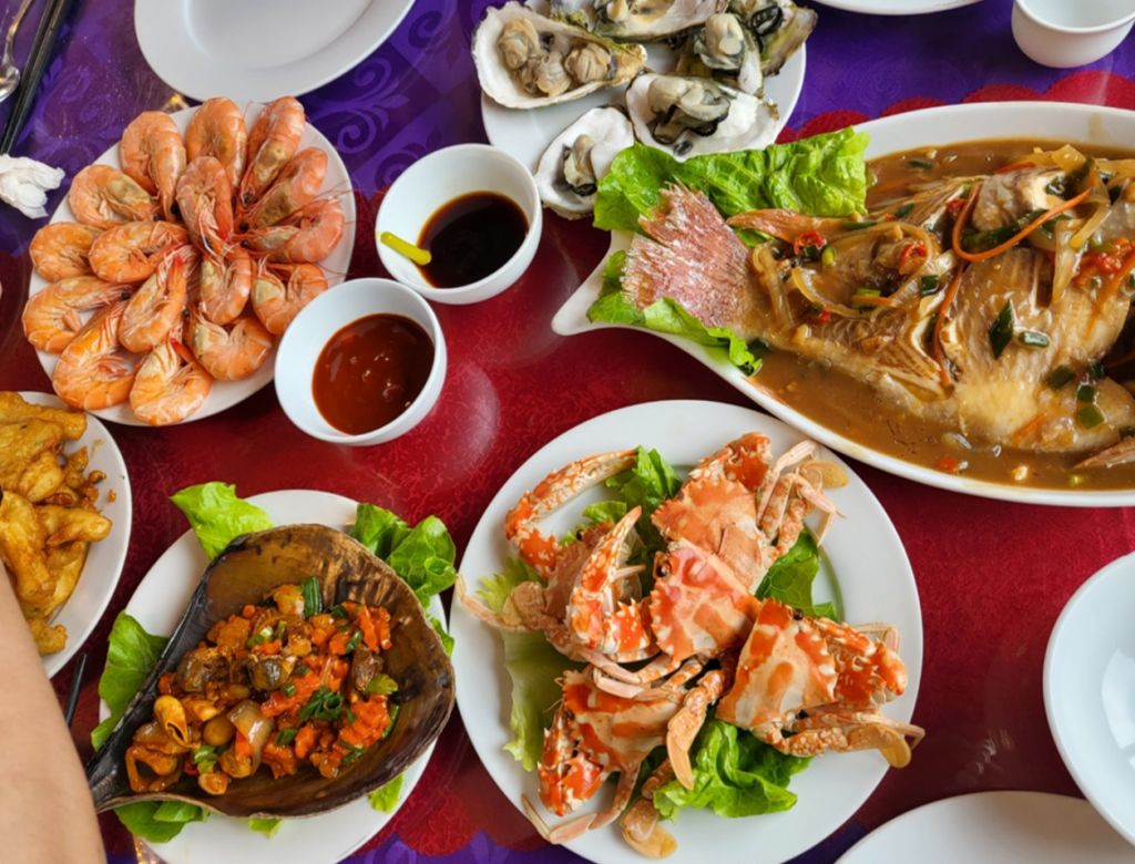 베트남 하롱베이 선상 씨푸드